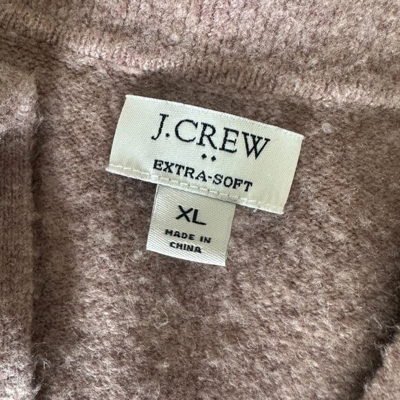 J Crew Factory Extra Soft Yarn Polo Sweater in Tan - Size XL - Picture 3 of 8